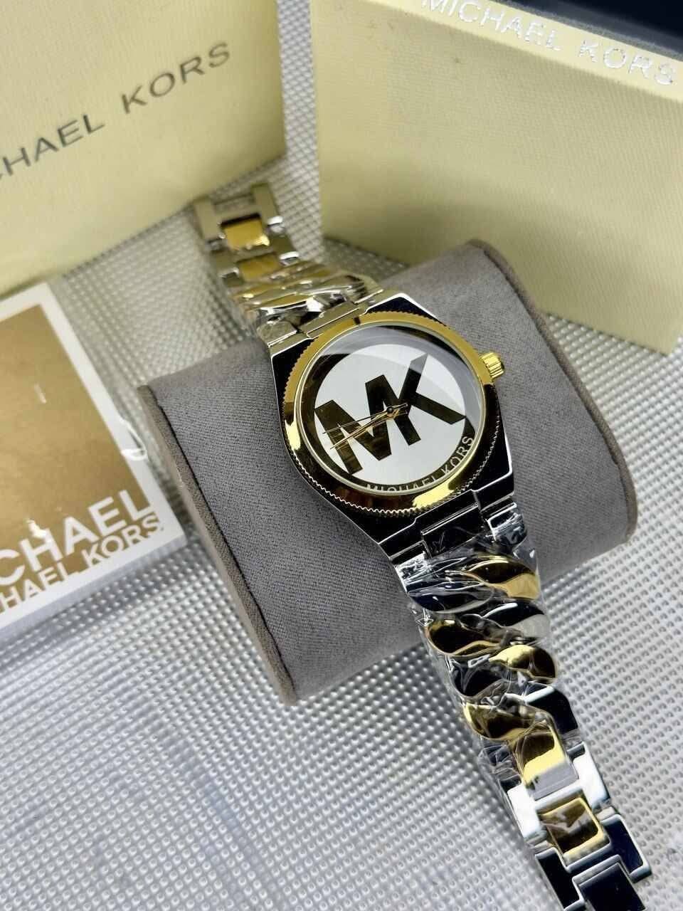 MK Watch Silver Chain
